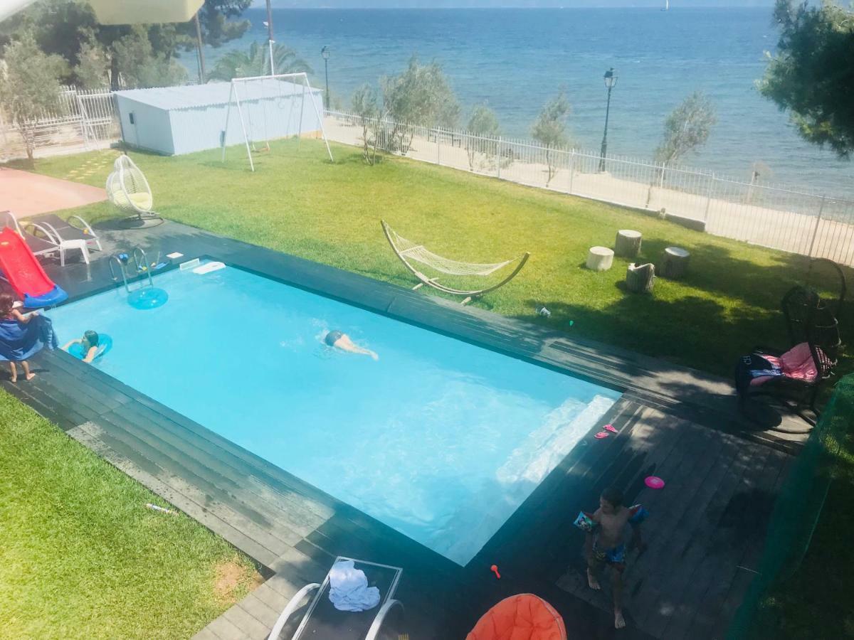 Zoza Luxury Villa Isthmia By The Sea With Private Pool Kalamáki Buitenkant foto